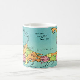 Oude Kaart van Cape Cod Koffiemok