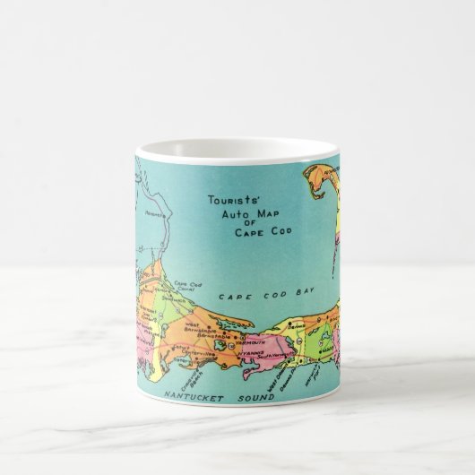 Oude Kaart van Cape Cod Koffiemok (Center)