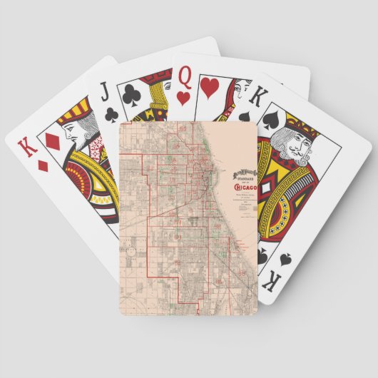  Oude Kaart van Chicago - 1893 (Achterkant)