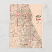  Oude Kaart van Chicago - 1893 (Voorkant)
