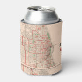  oude kaart van Chicago - 1893 Blikjeskoeler (Blikje Voorkant)