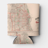 oude kaart van Chicago - 1893 Blikjeskoeler (Voorkant)