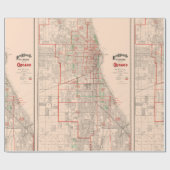  Oude Kaart van Chicago - 1893 Cadeaupapier (Vlak)