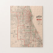  Oude Kaart van Chicago - 1893 Legpuzzel (Verticaal)