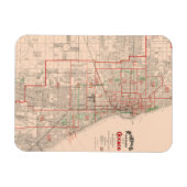  oude kaart van Chicago - 1893 Magneet (Horizontaal)