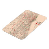  oude kaart van Chicago - 1893 Magneet (Linkerzijde)