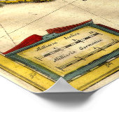 Oude Kaart van Cyprus Poster (Hoek)