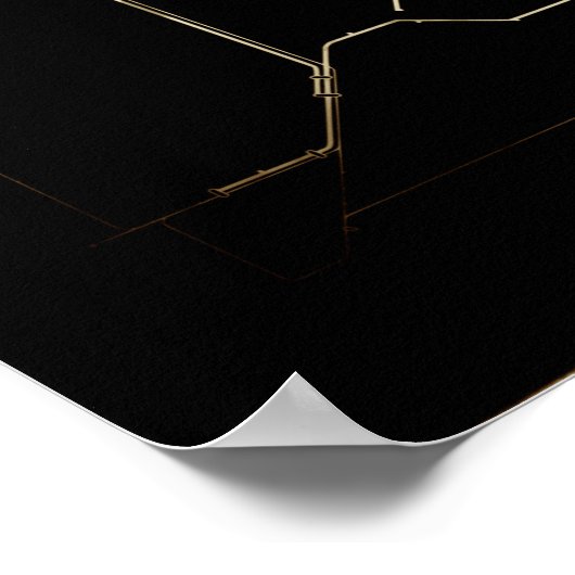 Oude kaart van de Berlijnse metro Poster (Hoek)