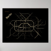 Oude kaart van de Berlijnse metro Poster (Voorkant)