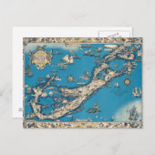  Oude Kaart van de Bermudaeilanden (Voorkant / Achterkant)