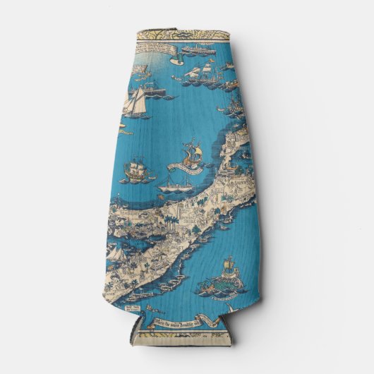  Oude Kaart van de Bermudaeilanden Flesjeskoeler (Voorkant)