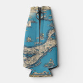  Oude Kaart van de Bermudaeilanden Flesjeskoeler (Achterkant)