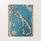  Oude Kaart van de Bermudaeilanden Legpuzzel (Verticaal)