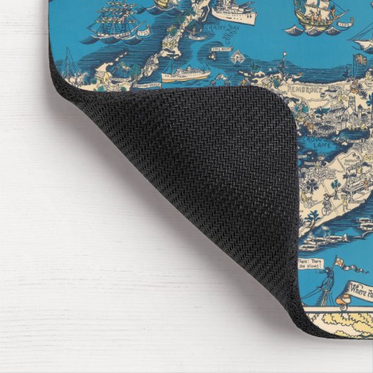  Oude Kaart van de Bermudaeilanden Muismat (Hoek)