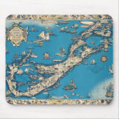  Oude Kaart van de Bermudaeilanden Muismat (Voorkant)