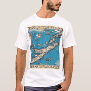 Oude Kaart van de Bermudaeilanden T-shirt