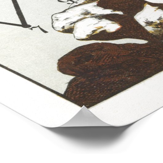 Oude kaart van de noordpool poster (Hoek)