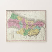 Oude kaart van de Palestijnse staat uit 1827 Legpuzzel (Horizontaal)