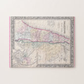 Oude kaart van de Palestijnse staat uit 1864 Legpuzzel (Horizontaal)