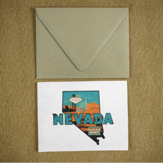 Oude kaart van de staat Nevada USA Reis