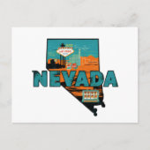Oude kaart van de staat Nevada USA Reis (Voorkant)