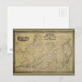 Oude kaart van de staat Virginia (1864) (Voorkant / Achterkant)