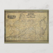 Oude kaart van de staat Virginia (1864) (Voorkant)