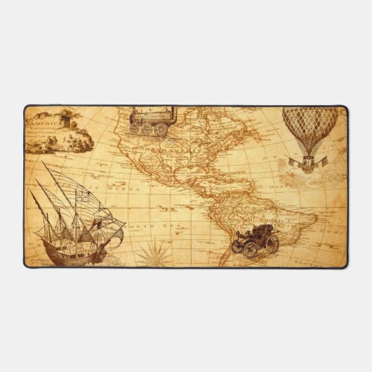 OUDE KAART van de VS Bureaumat (Voorkant)