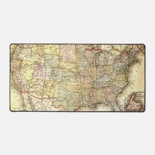 Oude kaart van de VS Bureaumat (Voorkant)