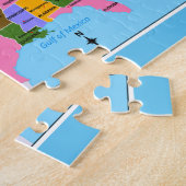 Oude kaart van de VS met de hoofdsteden van de sta Legpuzzel (Zijkant)