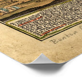 Oude kaart van de Wereld 1716 Medieval poster prin (Hoek)