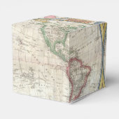 Oude kaart van de wereld bedankdoosjes (Achterkant)