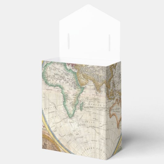 Oude kaart van de wereld bedankdoosjes (Geopend)