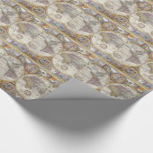 Oude kaart van de wereld cadeaupapier (Hoek)