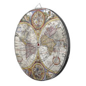 Oude kaart van de wereld dartbord (Voorkant Rechts)