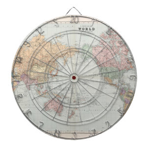 Oude kaart van de wereld dartbord