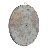 Oude kaart van de wereld dartbord (Voorkant Links)