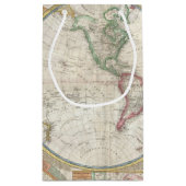 Oude kaart van de wereld klein cadeauzakje (Achterkant)