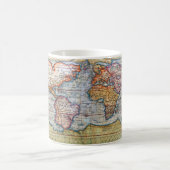 Oude kaart van de wereld koffiemok (Center)