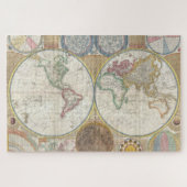 Oude kaart van de wereld legpuzzel (Horizontaal)