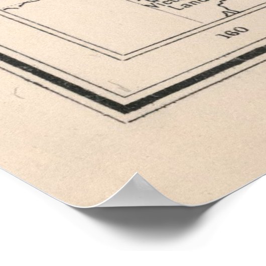 Oude kaart van de wereldvaluta (1907) poster (Hoek)