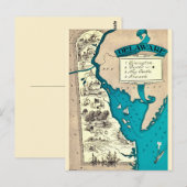 Oude kaart van Delaware  (Voorkant / Achterkant)