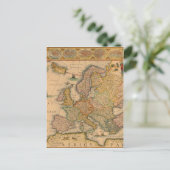 Oude kaart van Europa (Staand voorkant)