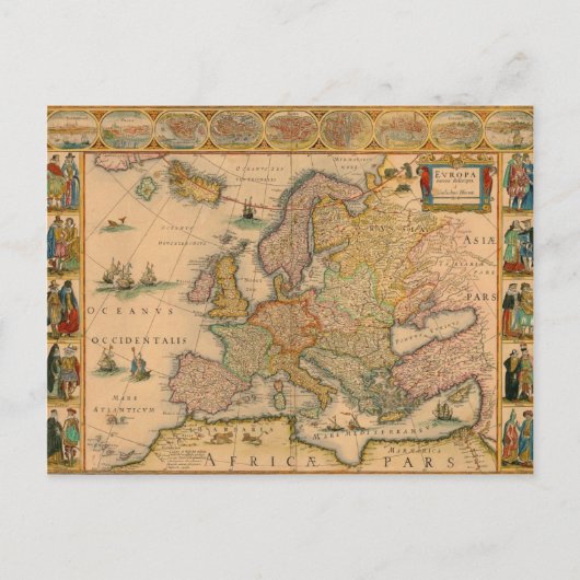 Oude Kaart van Europa (Voorkant)