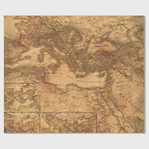 Oude kaart van Europa Cadeaupapier