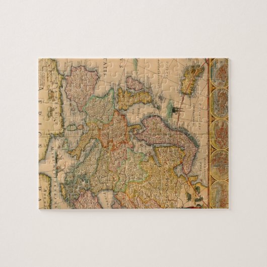 Oude kaart van Europa Legpuzzel (Horizontaal)