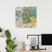 Oude kaart van Europa Poster (Thuiskantoor)