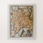 Oude kaart van Frankrijk Legpuzzel (Verticaal)