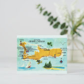 Oude kaart van Grand Cayman (Staand voorkant)