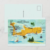 Oude kaart van Grand Cayman (Voorkant / Achterkant)